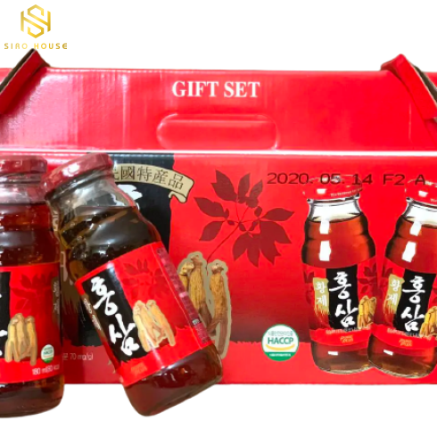 Nước Hồng Sâm PURE PLUS Hàn Quốc Hộp 12 chai x 180mL 