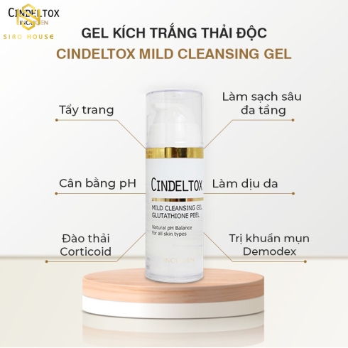 GEL RỬA MẶT TRẮNG DA CINDELTOX MILD CLEANSING GEL