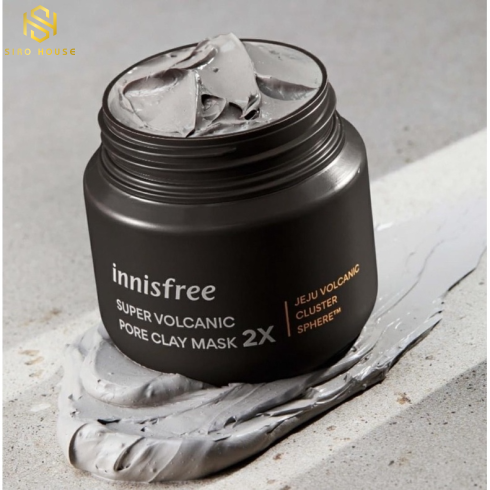 Mặt Nạ Tro Núi Lửa Trị Mụn Đầu Đen Innisfree Super Volcanic Pore Clay Mask 2X 100mL Hàn Quốc