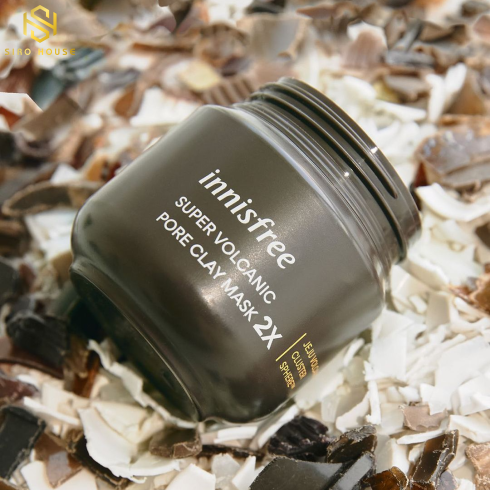 Mặt Nạ Tro Núi Lửa Trị Mụn Đầu Đen Innisfree Super Volcanic Pore Clay Mask 2X 100mL Hàn Quốc