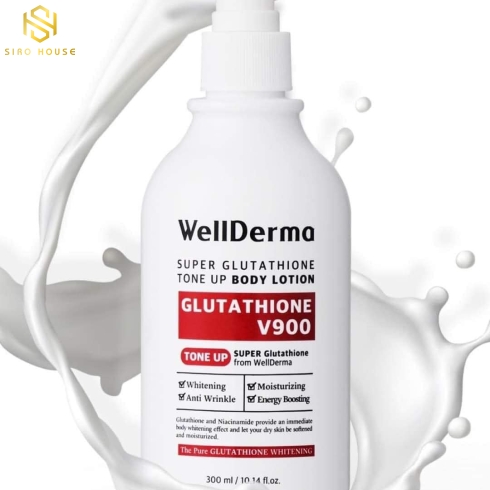 Dưỡng thể trắng da WELLERMA Super Glutathione V900 (300mL)