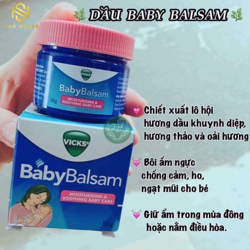 Kem bôi ấm ngực em bé VICKS BabyBalsam 50g 