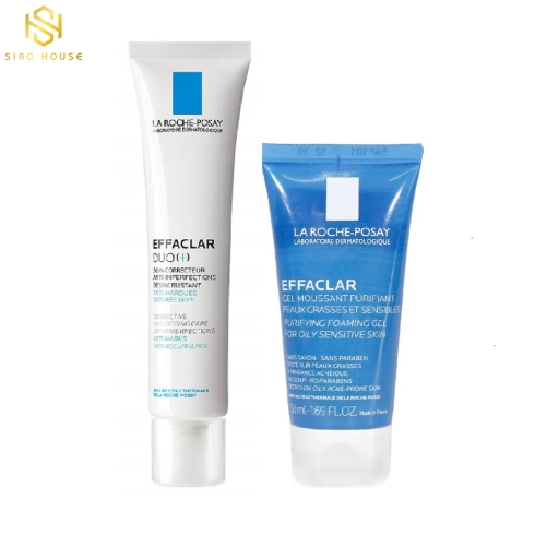 Set kem trị mụn 40mL + Sữa rửa măt trị mụn 50mL La Roche Posay