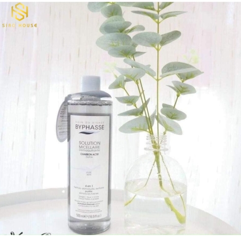 Nước tẩy trang than hoạt tính BYPHASSE Solution Micellaire Charbon Actif Detox Pure Skin 500mL