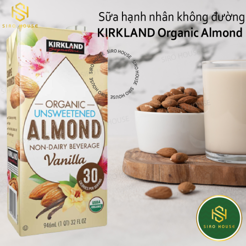 Sữa hạnh nhân không đường Kirkland Organic Almond 946ml
