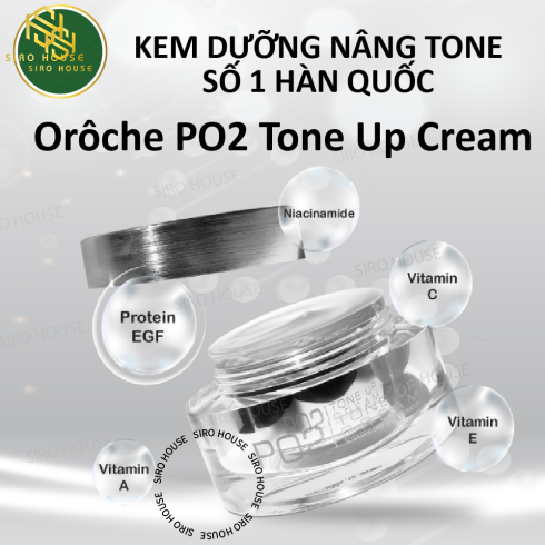 Kem PO2 Tone Up Cream Nâng Tông Dưỡng Trắng Da Hàn Quốc