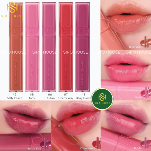 SON TINT BÓNG CHO ĐÔI MÔI CĂNG MỌNG ROMAND DEWYFUL WATER TINT 5G