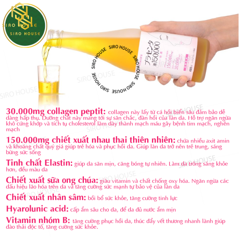 Nước uống nhau thai Collagen Fracora PLACENTA 150.000mg (480mL)