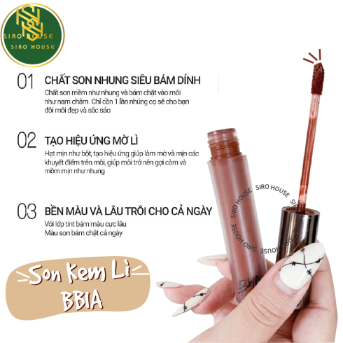 Son Kem Lì Bbia Màu 38 Feign Fine Last Velvet Lip Tint 