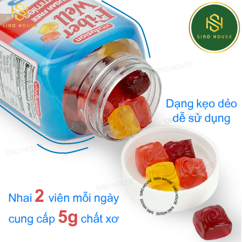 Kẹo dẻo bổ sung chất xơ VITAFUSION Fiber Well 220 viên