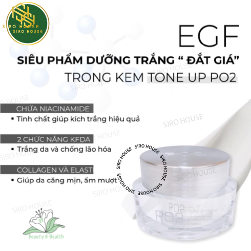 Kem PO2 Tone Up Cream Nâng Tông Dưỡng Trắng Da Hàn Quốc