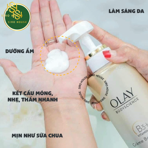 Set 500ml Sữa Tắm Olay B3+Vit C & 250ml Dưỡng Thể Niacinamide dưỡng ẩm trắng da