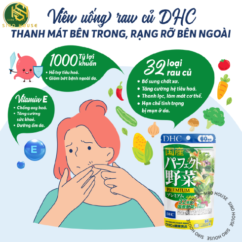 Viên uống rau củ DHC NHẬT BẢN 60 NGÀY (240 viên)