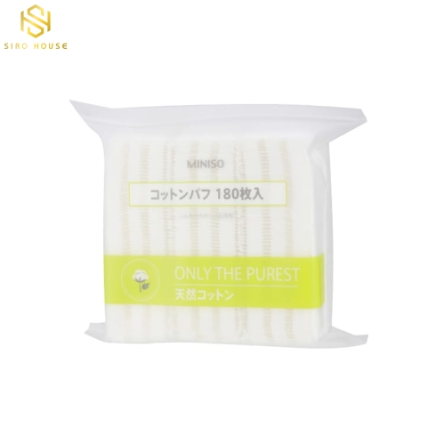 BÔNG TẨY TRANG GÓI MINISO 180 MIẾNG