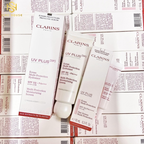 Kem chống nắng CLARINS UV Plus Anti-Pollution Rosy Glow Pháp (Mẫu Mới)
