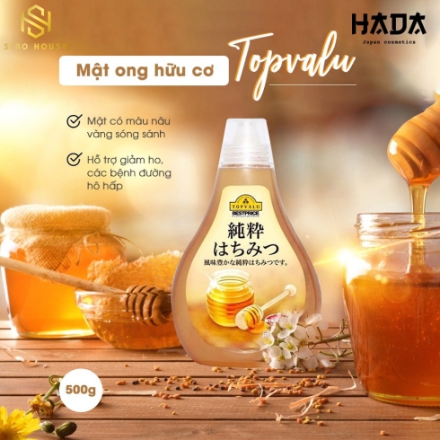  MẬT ONG HỮU CƠ TOPVALU NHẬT BẢN 500G