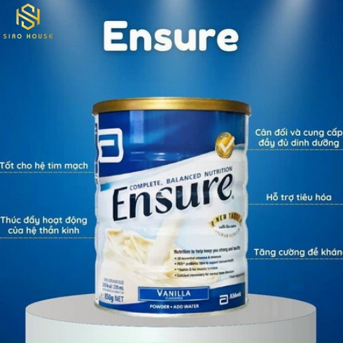 Sữa bột ENSURE hương Vani Úc Ensure Vanilla Powder (850Gr)