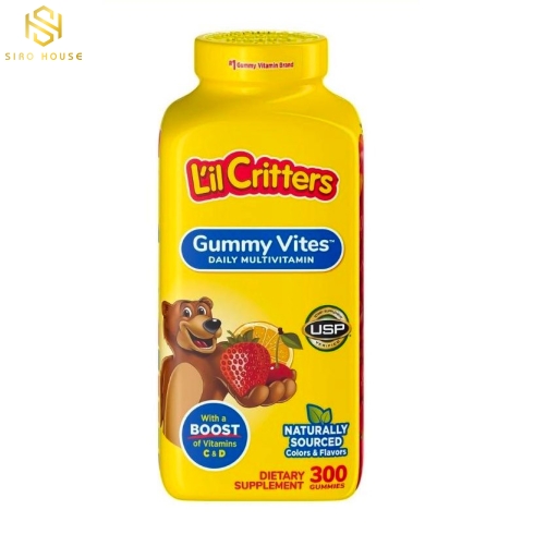 Kẹo dẻo bổ sung vitamin cho bé L’IL CRITTERS Gummy Vites 300 viên 
