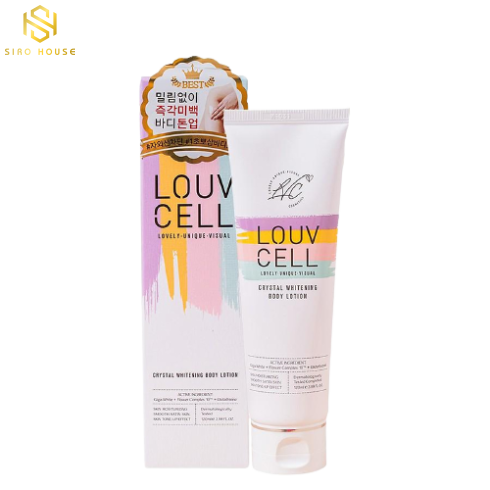 Kem dưỡng ẩm trắng da body LOUV CELL Crystal Whitening Body Lotion 120ml Hàn Quốc