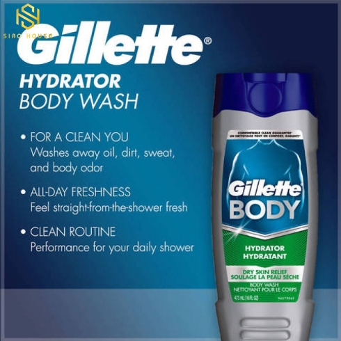 Sữa tắm nam GILLETTE Body Hydrator Dry Skin Relief 473mL	