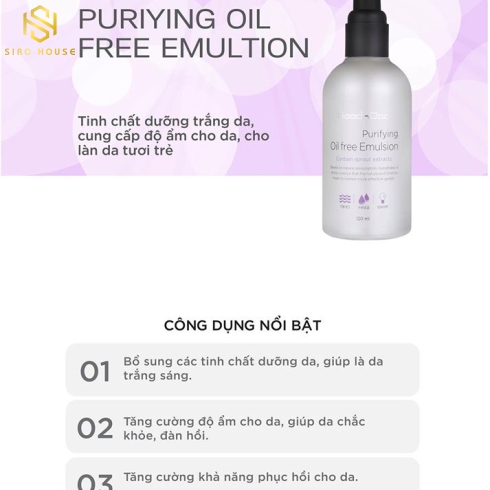 Tinh chất dưỡng trắng GOODnDOC Oil Free Emulsion 120mL