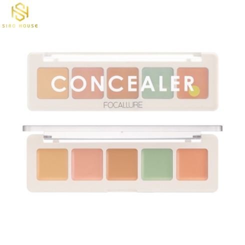 Bảng Phấn Triệt Sắc Che Khuyết Điểm 5 Ô FOCALLURE Color Concealer Palette