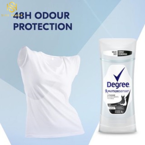 Lăn khử mùi dạng sáp dành cho nữ Degree Women MotionSense UltraClear Black + White 74g (Mỹ)