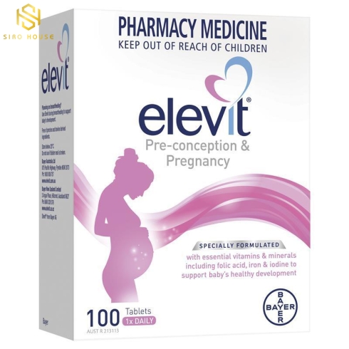 ELEVIT BẦU PRE_CONCEPTION & PREGNANCY hộp 100 viên