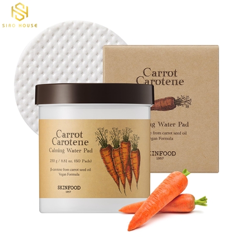 Toner Pad SKINFOOD Carrot Carotene Calming Water Pad 250g (60 miếng)