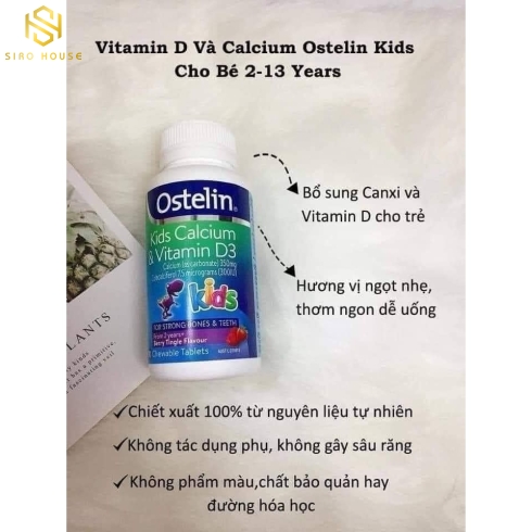 Kẹo bổ em bé OSTELIN Kids Calcium & Vitamin D3 90 viên