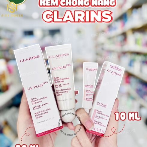 Kem chống nắng CLARINS UV Plus Anti-Pollution Rosy Glow Pháp (Mẫu Mới)
