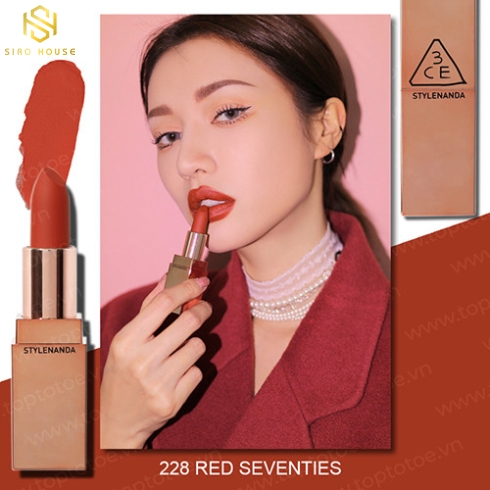 Son 3CE Matte Lip Color #228 Red Seventies