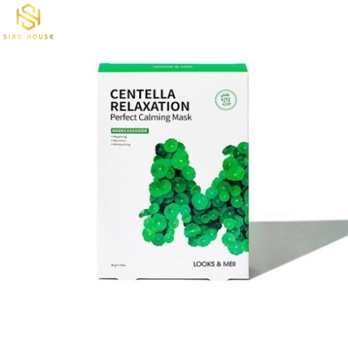 Mặt nạ rau má LOOKS & MEII Centella Relaxation Perfect Calming Mask
