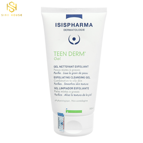 Sữa Rửa Mặt ISIS PHARMA Giảm Nhờn Và Ngăn Ngừa Mụn 150ml Teen Derm Gel