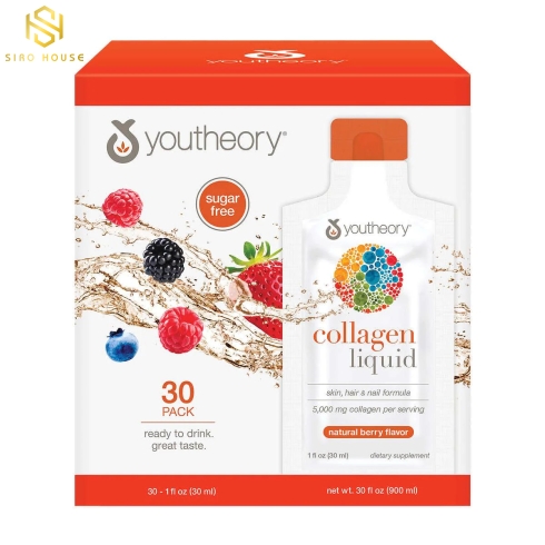 Collagen nước YOUTHEORY Collagen Liquid 30 gói x 30ml của Mỹ