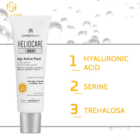 Kem Chống Nắng Heliocare 360 Age Active Fluid SPF50 PA++++ 50mL 