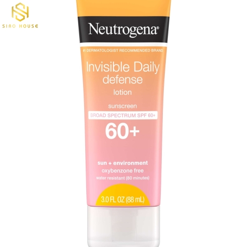 Kem chống nắng Neutrogena Invisible Daily Defense Lotion Sunscreen SPF 60+ (88mL)
