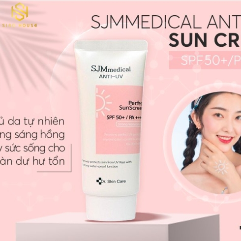 Kem Chống Nắng Nâng Tone Da Dịu Nhẹ SJMmedical Anti-UV Perfect Sunscreen SPF 50+/ PA ++++ Dr. Skin C