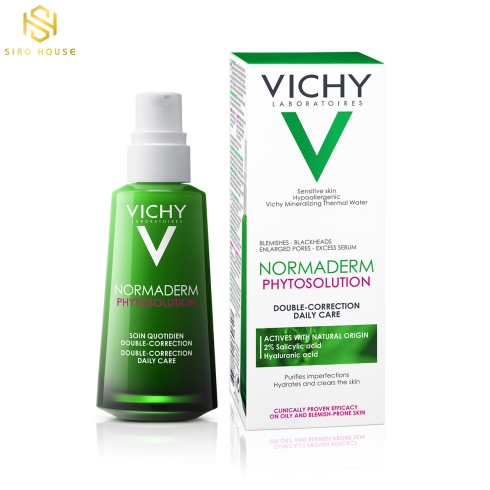 Kem dưỡng dạng gel sữa dành cho da dầu mụn VICHY Normaderm Phytosolution 50mL (Xanh lá)