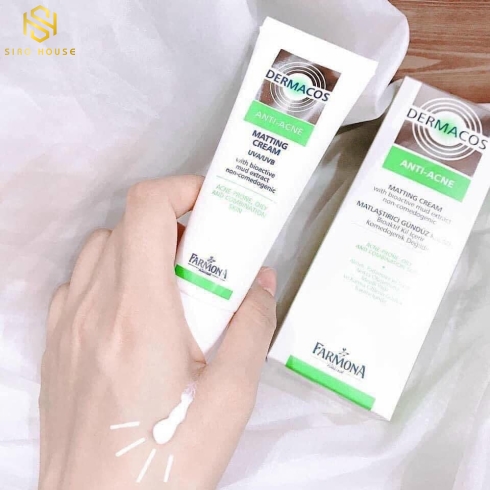 Kem dưỡng trị mụn DERMACOS Anti Acne Matting Cream 50mL
