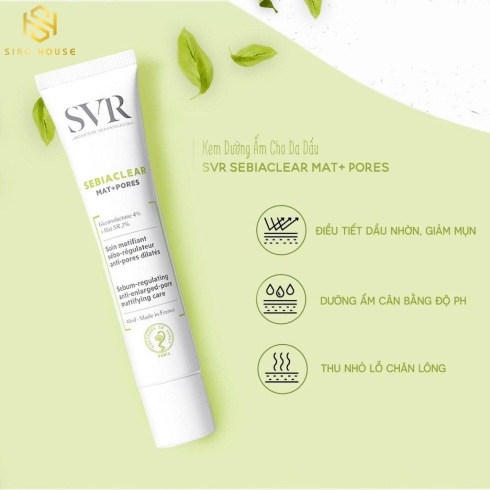 Kem dưỡng SVR Sebiaclear MAT+PORES