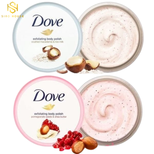 Kem tẩy tế bào chết DOVE Exfoliating Body Scrub Creme-Dusch-Peeling 225ml 