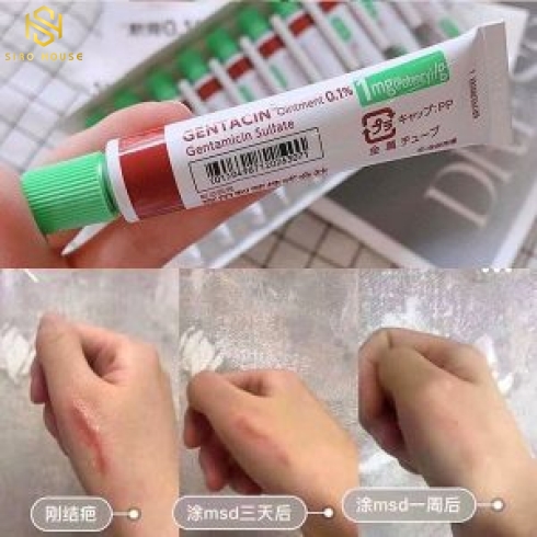 Kem Mụn Nhật Bản - Kem Sẹo Gentacin Nhật Bản,Kem giảm mụn sato Nhật Bản 1% tuýp 10g