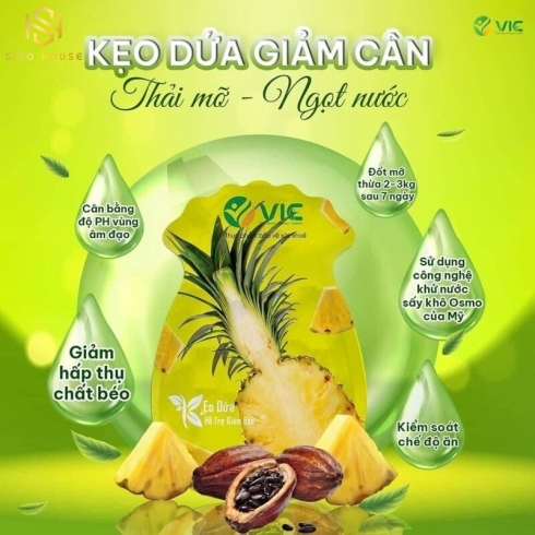 Kẹo dứa giảm cân VIC 7 gói