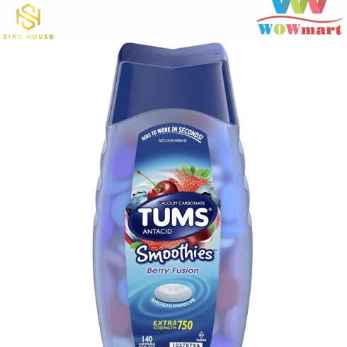 Kẹo trị đau bao tử TUMS Extra Strength Smoothies 750mg
