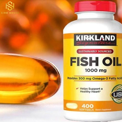 Viên uống dầu cá KIRKLAND Omega 3 Fish Oil 1000mg 400 viên