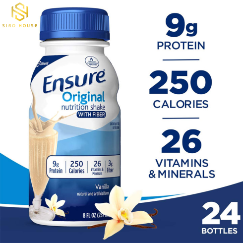 Sữa ENSURE nước hương Vani Ensure Original Vanilla 237ml Thùng 24 chai