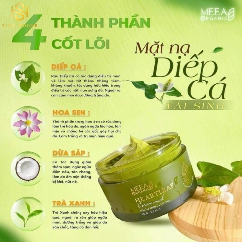 Mặt nạ diếp cá tái sinh Meea Organic 
