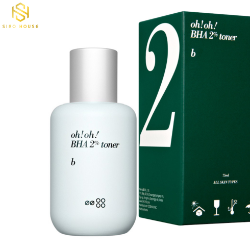Nước Hoa Hồng Tẩy Tế Bào Chết Oh! Oh! BHA 2% Toner 75ML