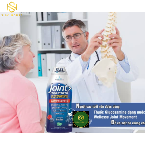Hỗ trợ xương khớp Thuốc Glucosamine dạng nước WELLESSE Joint Movement 1000ml của Mỹ